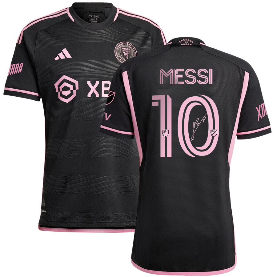 Lionel Messi 10 Signed Inter Miami FC 2023/24 Men Away Player Version Jersey – Black