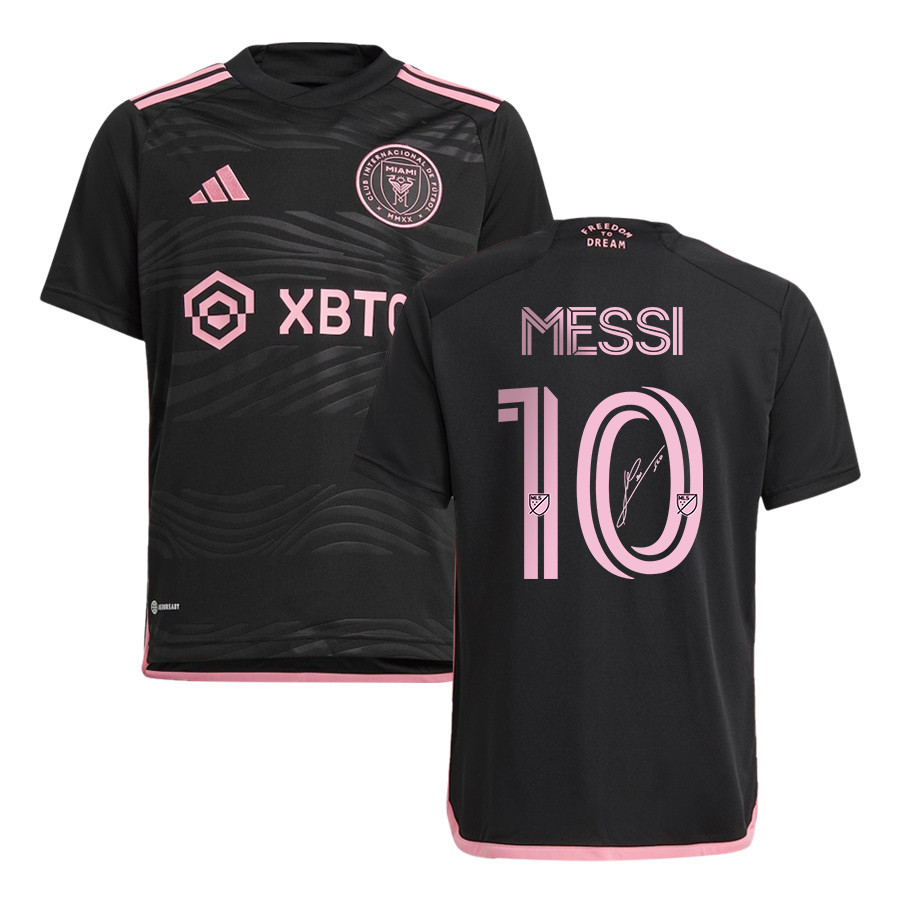 Lionel Messi 10 Signed Inter Miami FC 2023/24 Youth Away Jersey – Black