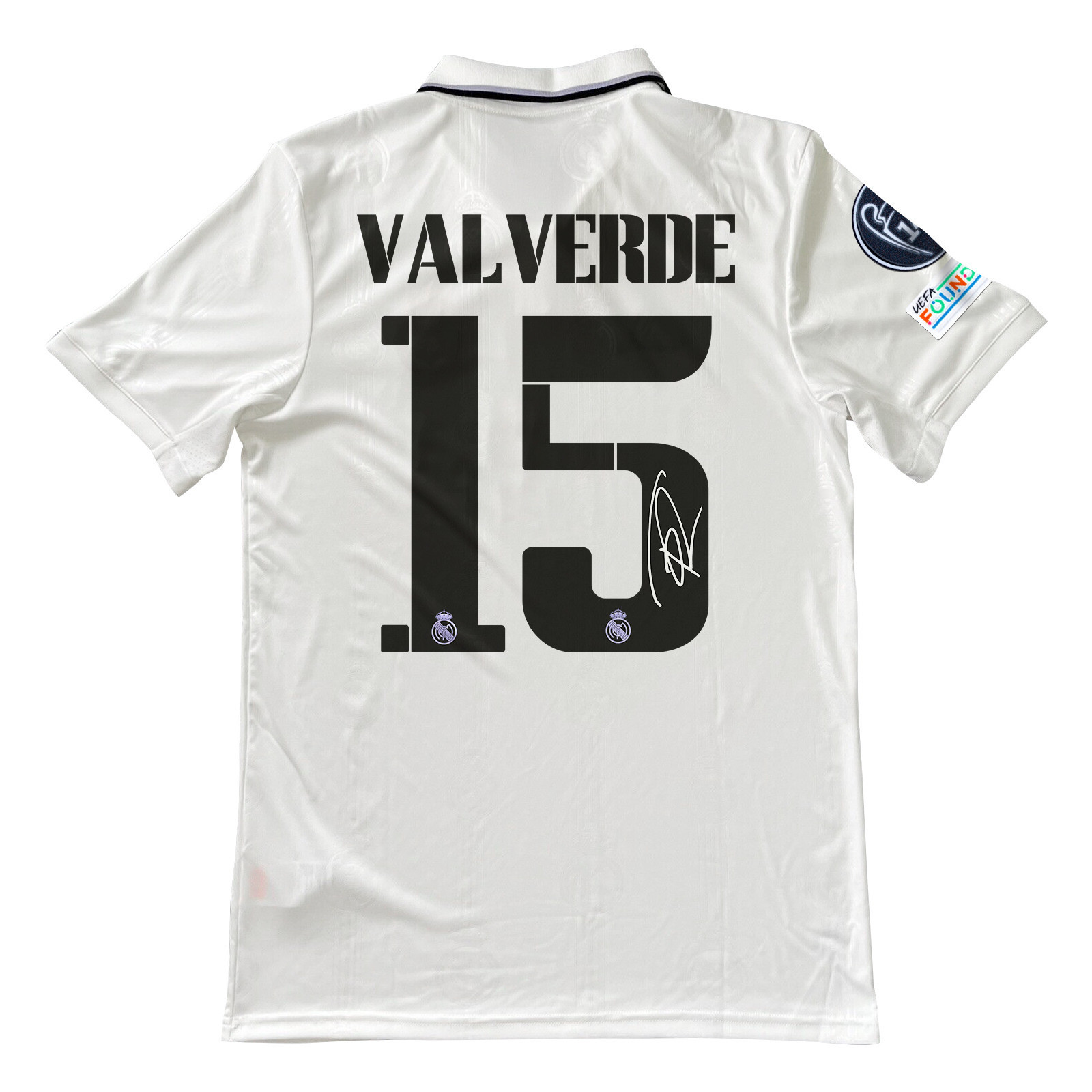 Federico Valverde 15 Signed Real Madrid 2022/23 Home Men Jersey – White