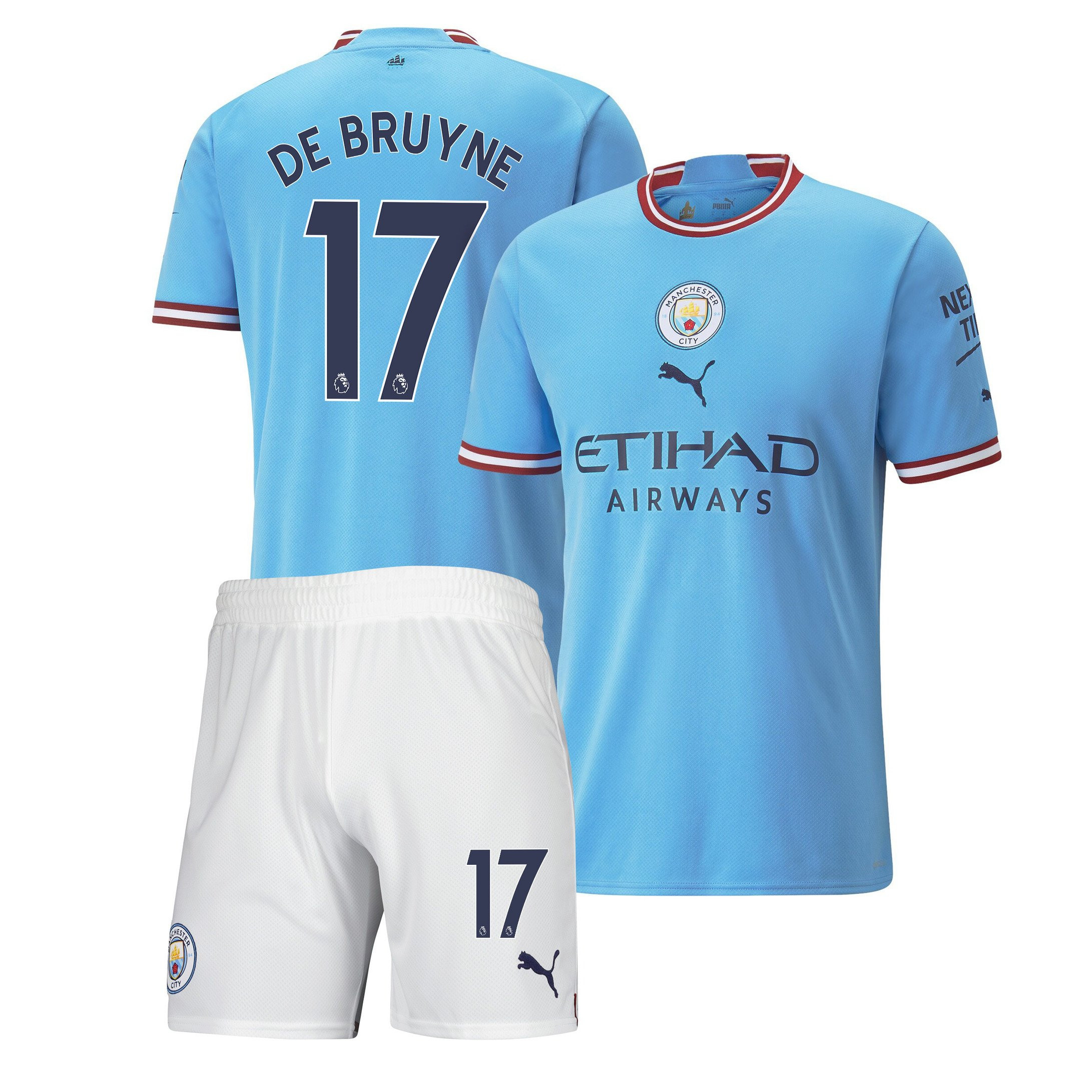 Kevin De Bruyne 17 Manchester City Home Kit 2022-23 Men Jersey – Sky Blue