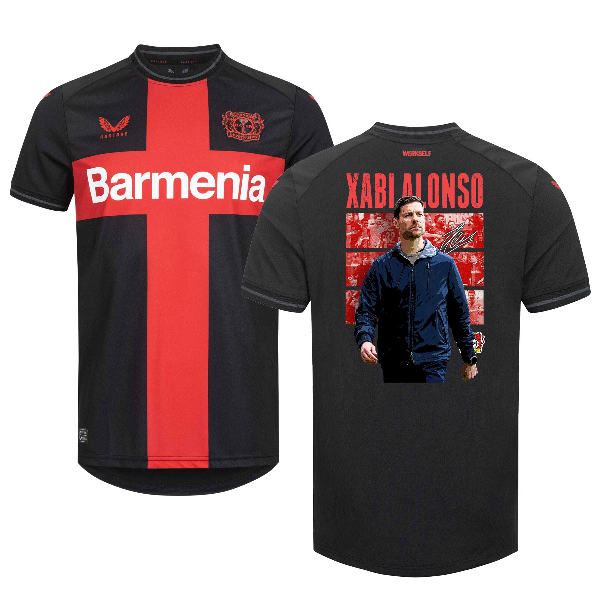 Xabi Alonso Coach Bayer 04 Leverkusen 2023/24 Home Jersey – Men, Black