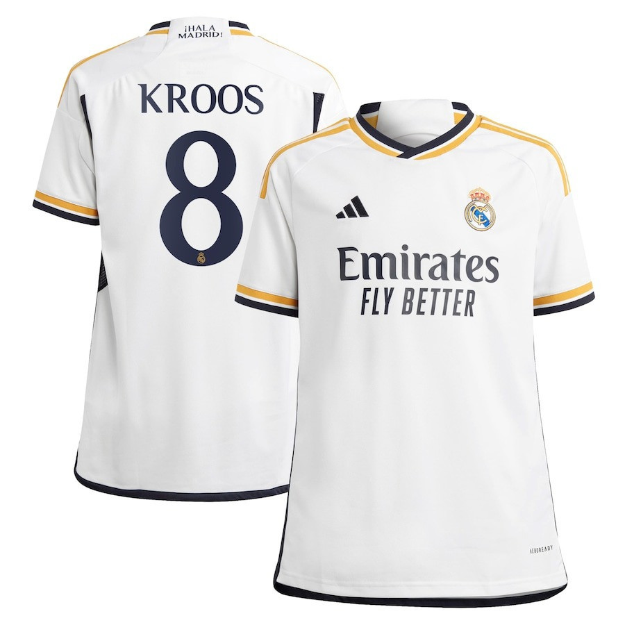 Toni Kroos 8 Real Madrid 2023-24 Home Youth Jersey – White