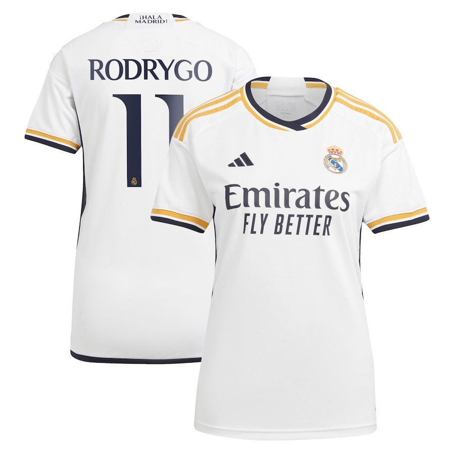 Rodrygo 11 Real Madrid 2023-24 Home Women Jersey – White