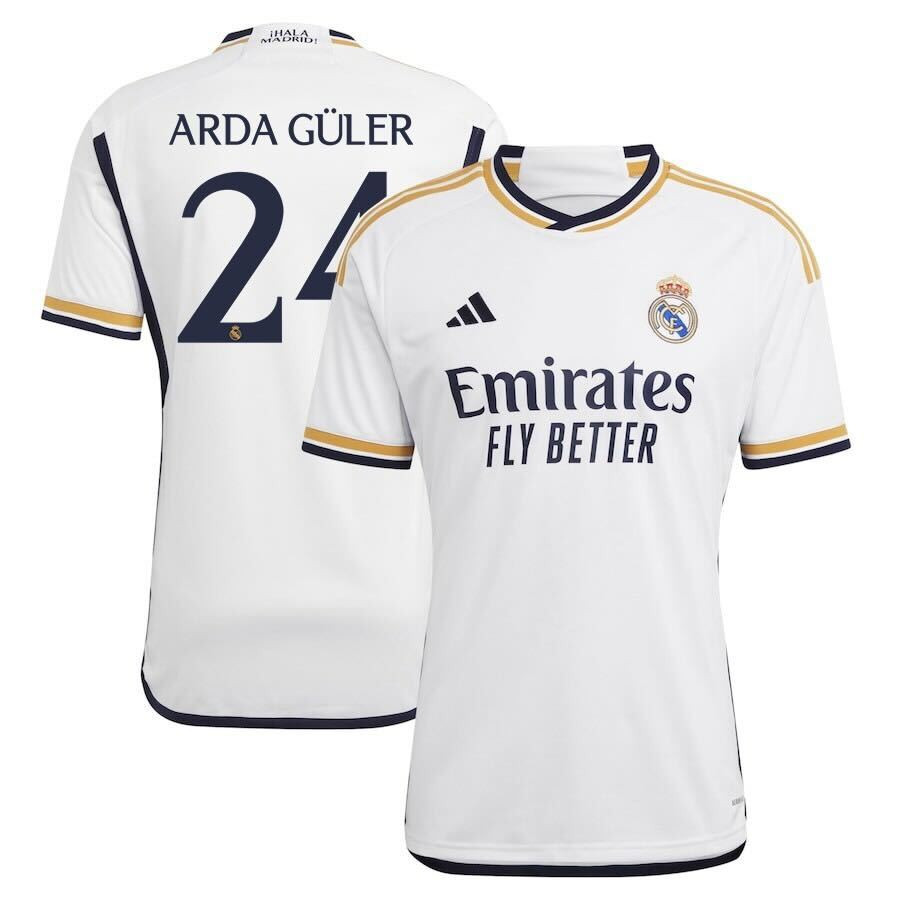 Arda Guler 24 Real Madrid 2023-24 Home Jersey – Men White