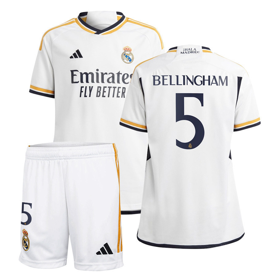 Jude Bellingham 5 Real Madrid 2023-24 Home Youth Jersey – White