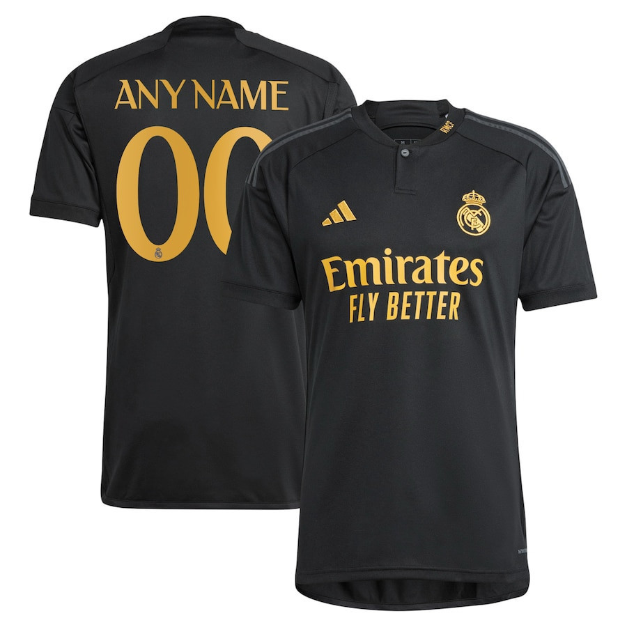 Real Madrid 2023/24 Third Men Custom Jersey – Black