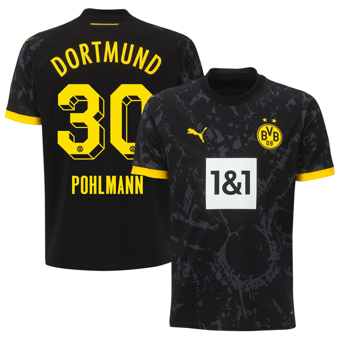 Ole Pohlmann 30 Borussia Dortmund 2023-24 Away Men Jersey – Black