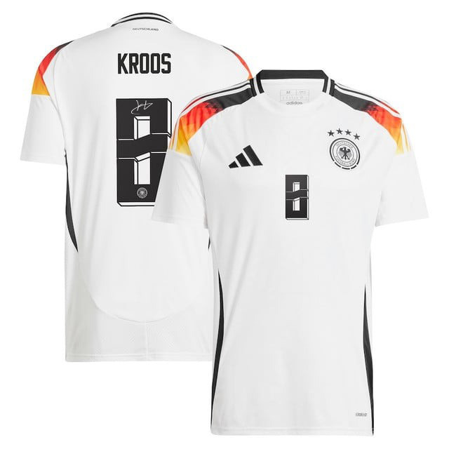 Toni Kroos 8 Signed Germany National Team 2024 Home Jersey Autographed – Men, White