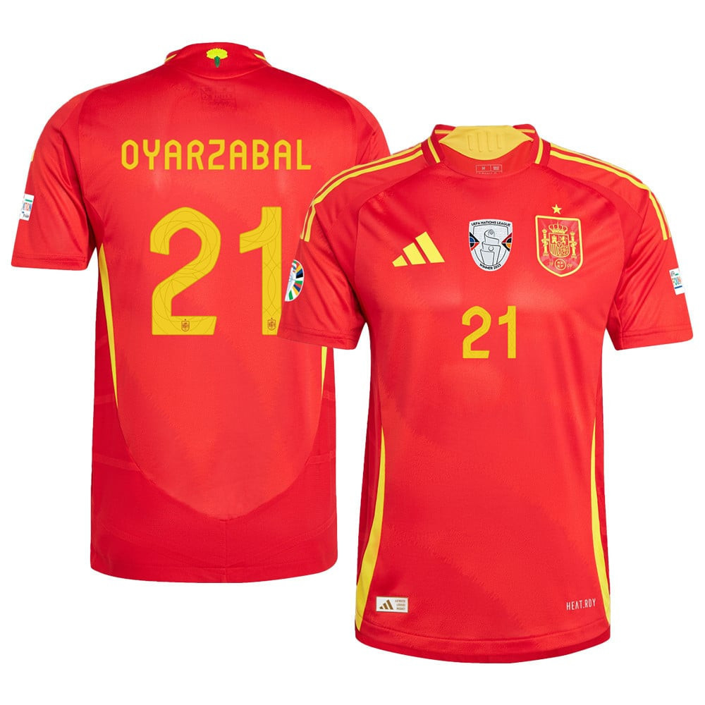 Mikel Oyarzabal 21 Spain National Team 2024 Home Men Jersey – Scarlet