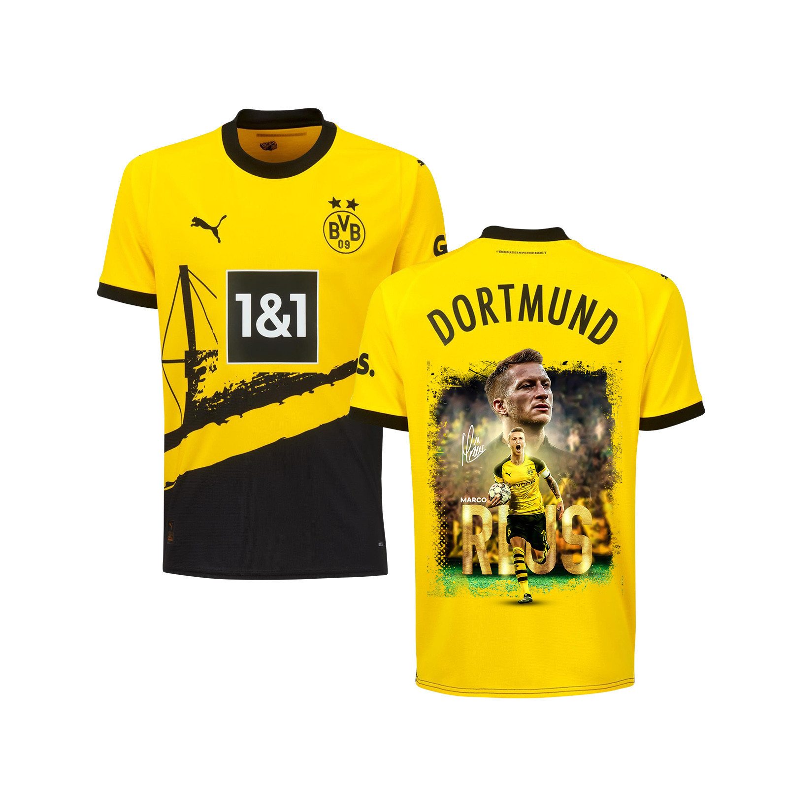 Marco Reus 11 Signed 12 Years Of Dedication Borussia Dortmund 2023/24 Home Jersey Autographed – YOUTH, Yellow