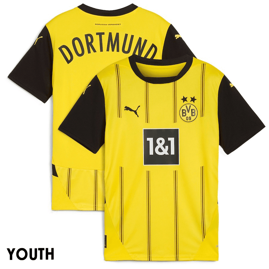 Borussia Dortmund 2024/25 YOUTH Home Jersey – Yellow