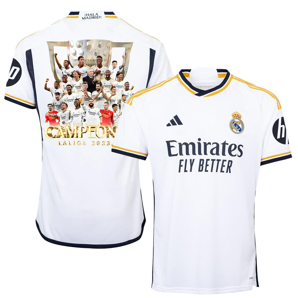 Real Madrid Home Jersey White LaLiga Champions 2023/24 – Men