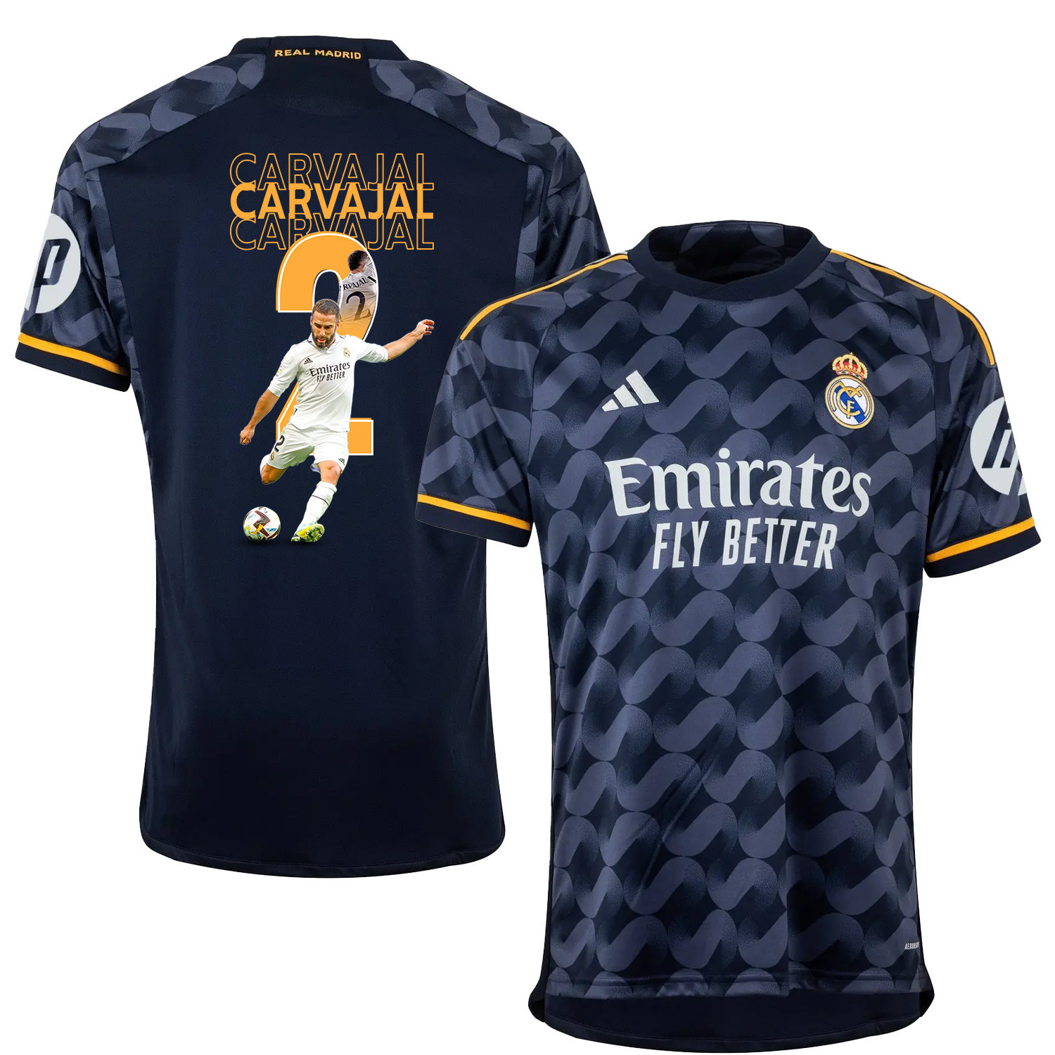 Dani Carvajal 2 Real Madrid Away Jersey Navy Blue Fan Art
