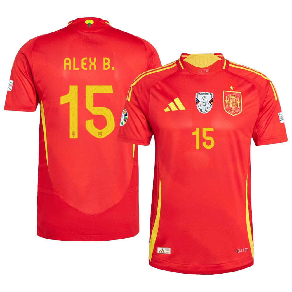 lex Baena 15 Spain National Team 2024 Home Men Jersey – Scarlet