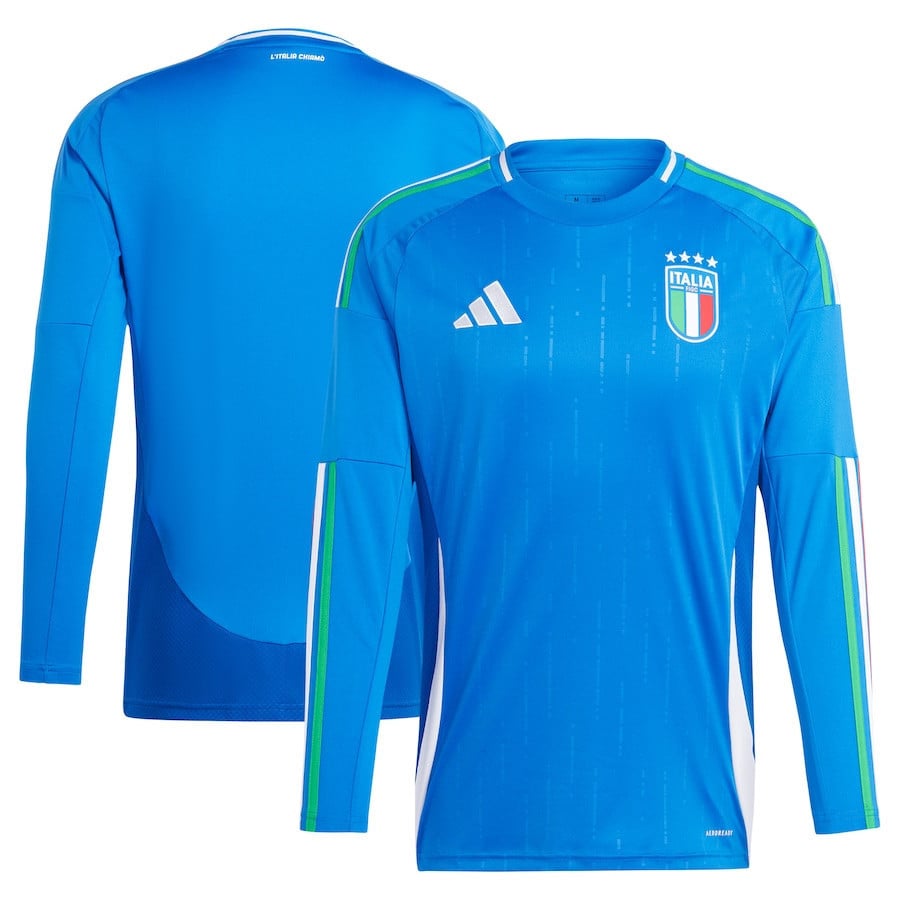Italy National Team 2024 Home Long Sleeve Men Jersey – Blue