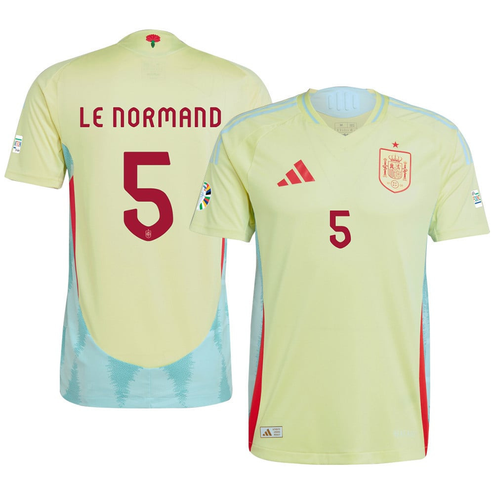Robin Le Normand 5 Spain National Team 2024 Away Men Jersey – Yellow