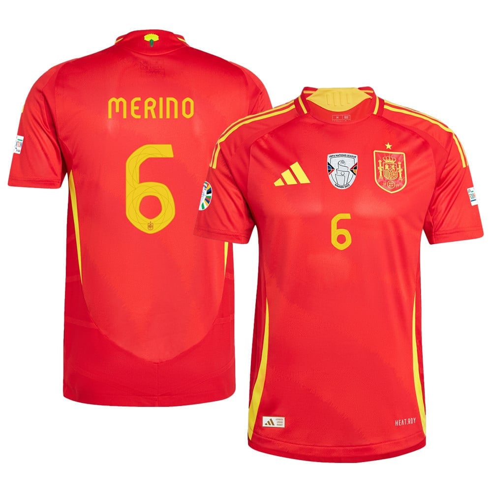 Mikel Merino 6 Spain National Team 2024 Home Men Jersey – Scarlet