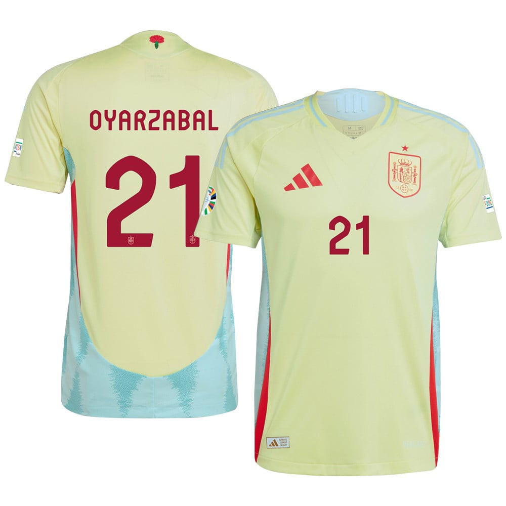 Mikel Oyarzabal 21 Spain National Team 2024 Away Men Jersey – Yellow