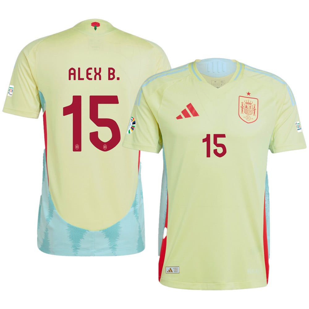 lex Baena 15 Spain National Team 2024 Away Men Jersey – Yellow