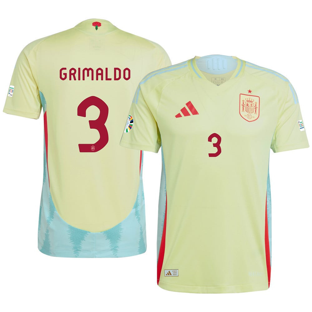 lex Grimaldo 3 Spain National Team 2024 Away Men Jersey – Yellow