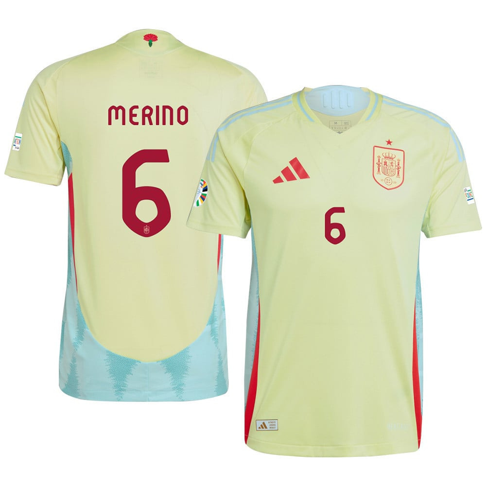 Mikel Merino 6 Spain National Team 2024 Away Men Jersey – Yellow