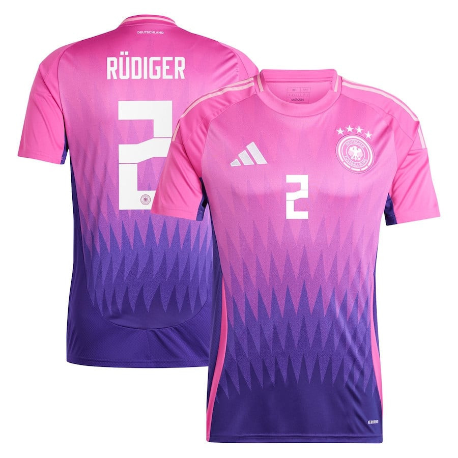 Antonio Rdiger 2 Germany National Team 2024 Away Men Jersey – Pink