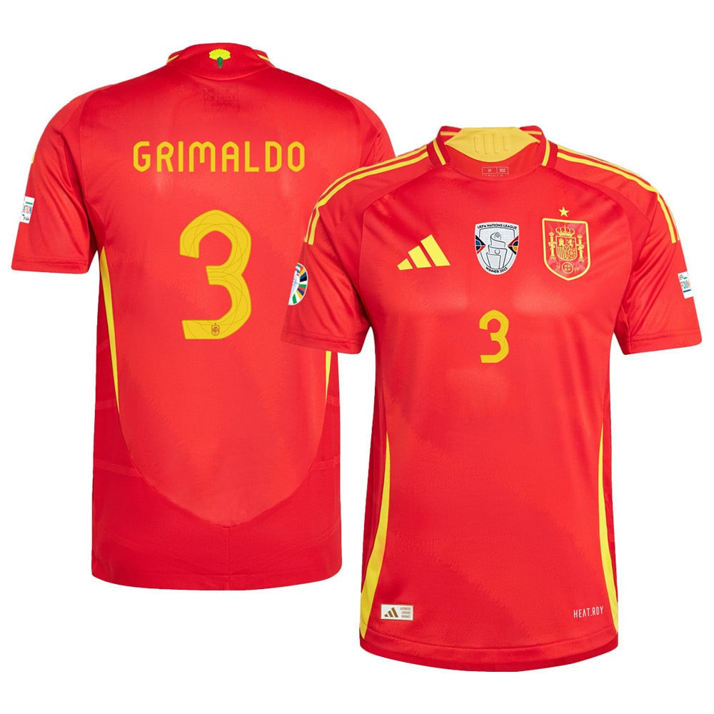 lex Grimaldo 3 Spain National Team 2024 Home Men Jersey – Scarlet