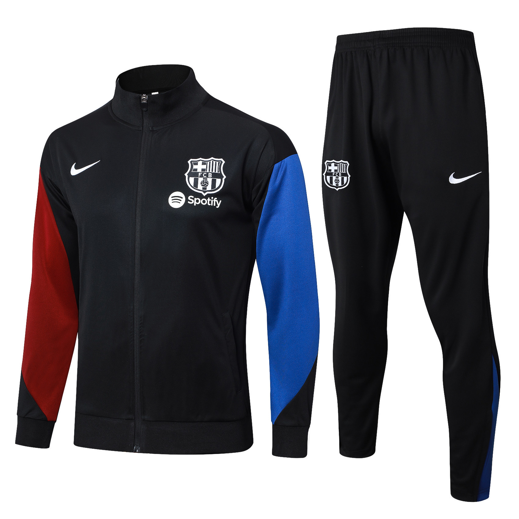 Barcelona Football Tracksuit/ Anthem Jacket 24/25 – Black/Blue/Red