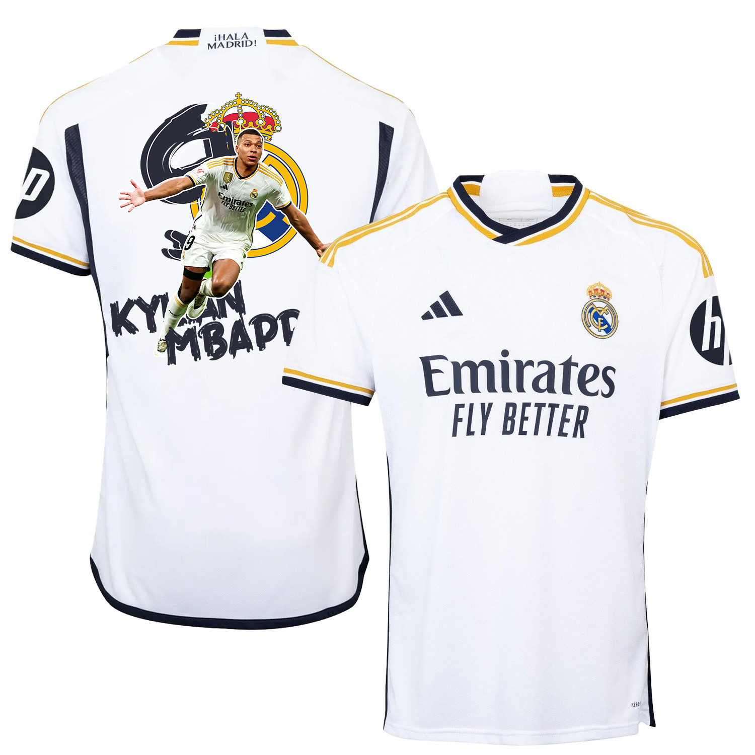 Kylian Mbapp 9 Real Madrid Fan Art 2023/24 Home Jersey – Men