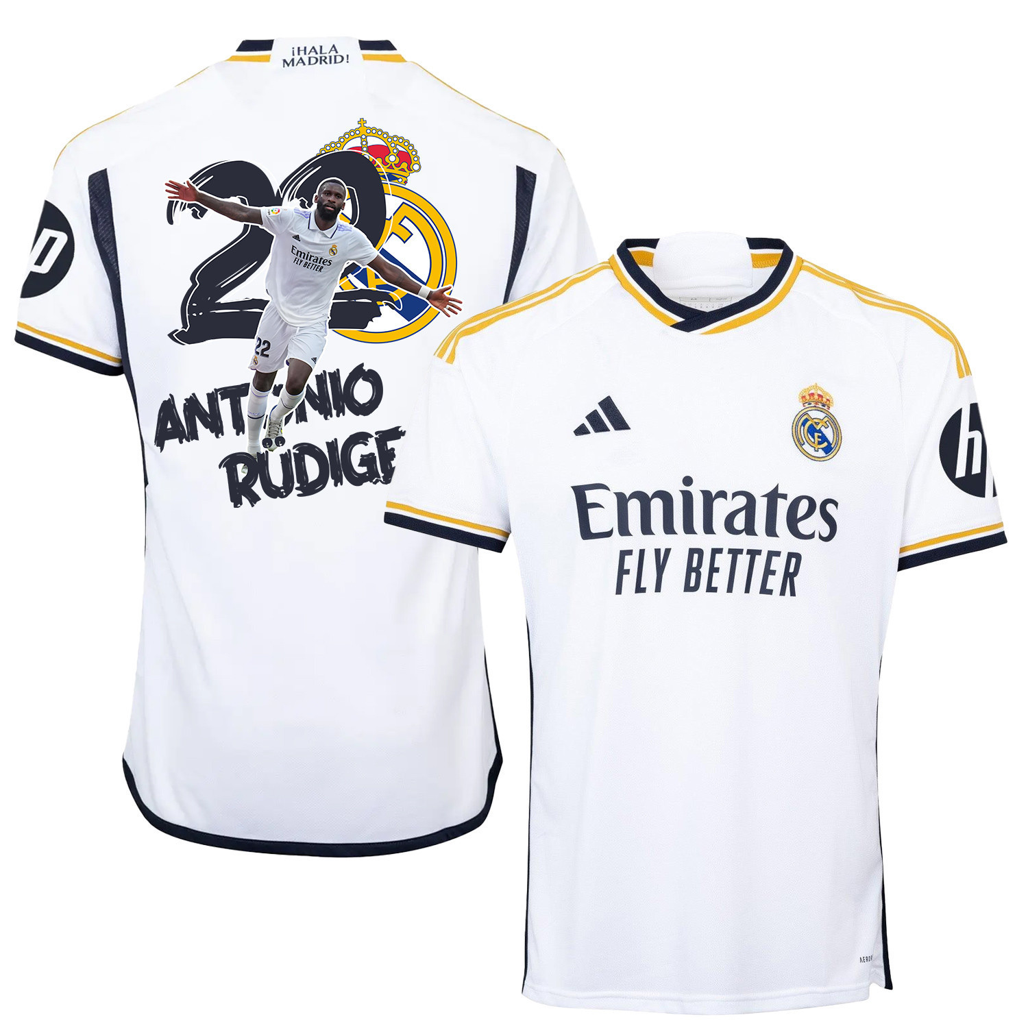 Antonio Rdiger 22 Real Madrid Fan Art 2023/24 Home Jersey – Men