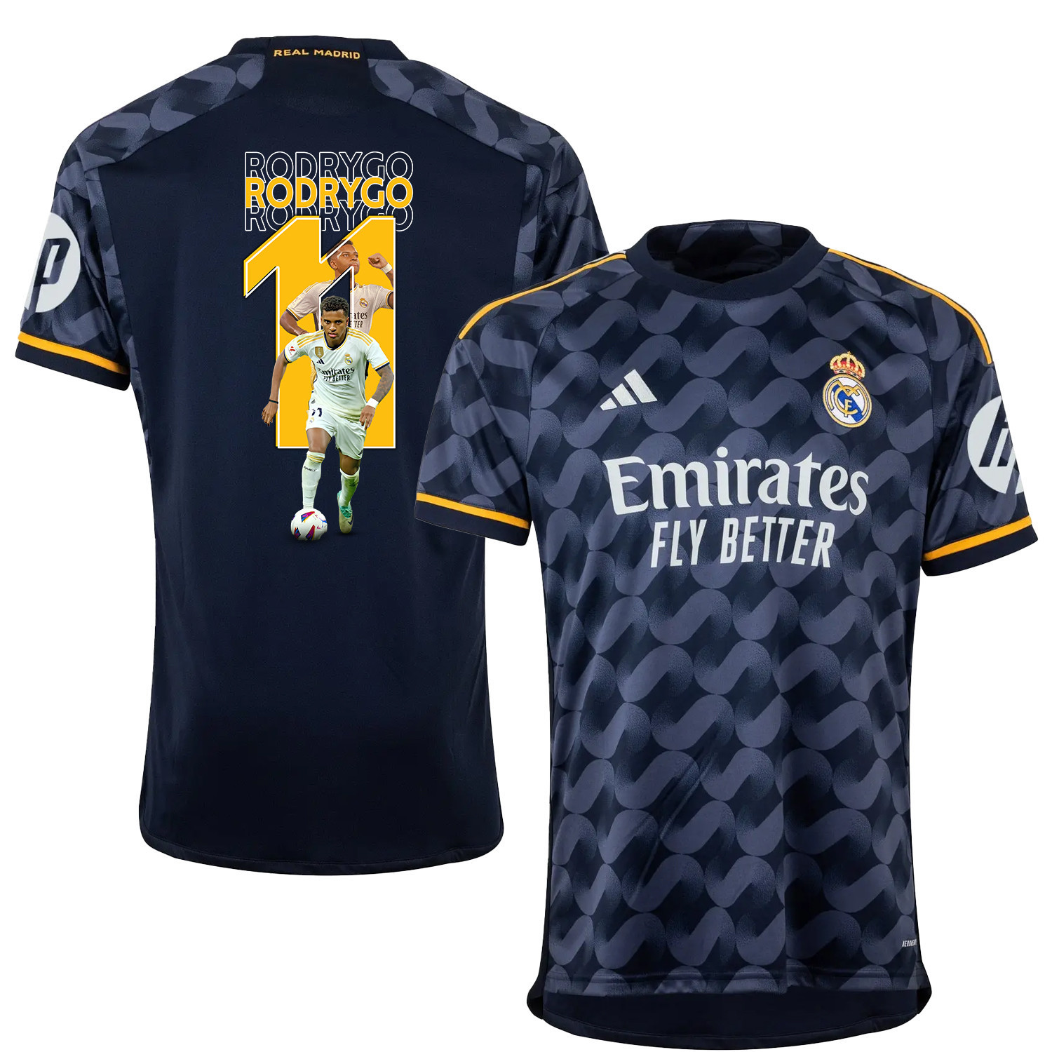 Rodrygo 11 Real Madrid Art Design Away Jersey – Men