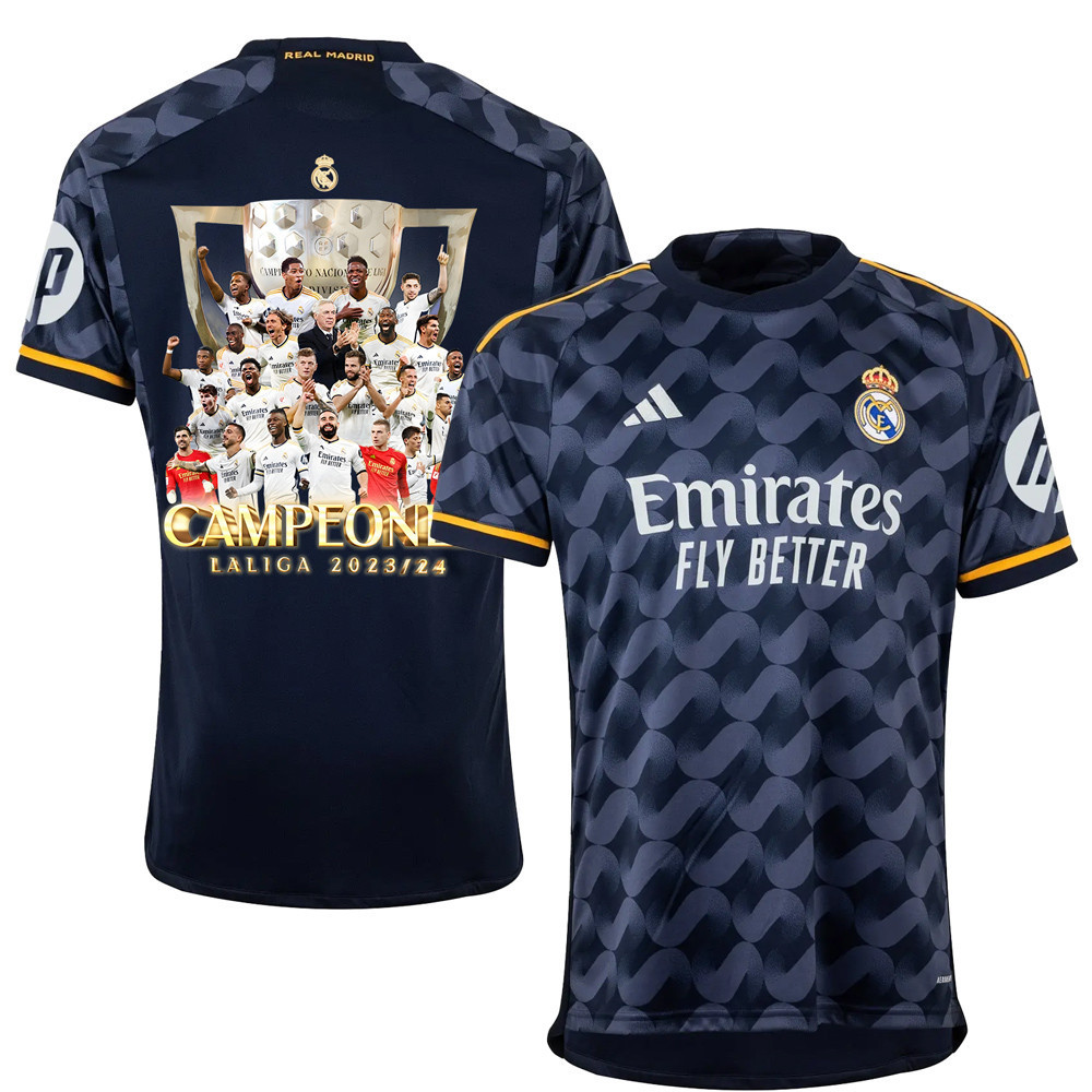 Real Madrid Navy Blue Away Jersey Champions LaLiga 2023/24 – Men
