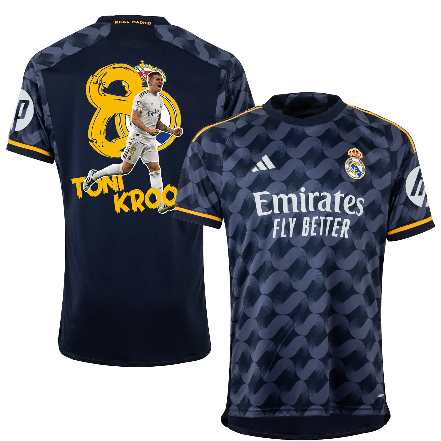 Toni Kroos 8 Real Madrid Fan Art Away Jersey – Men