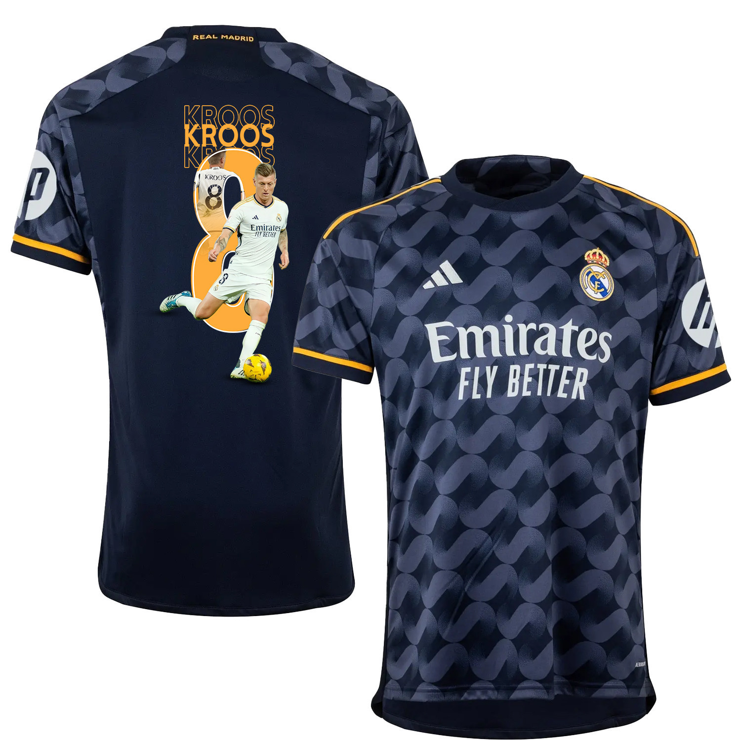 Toni Kroos 8 Real Madrid Away Jersey Navy Blue Fan Art