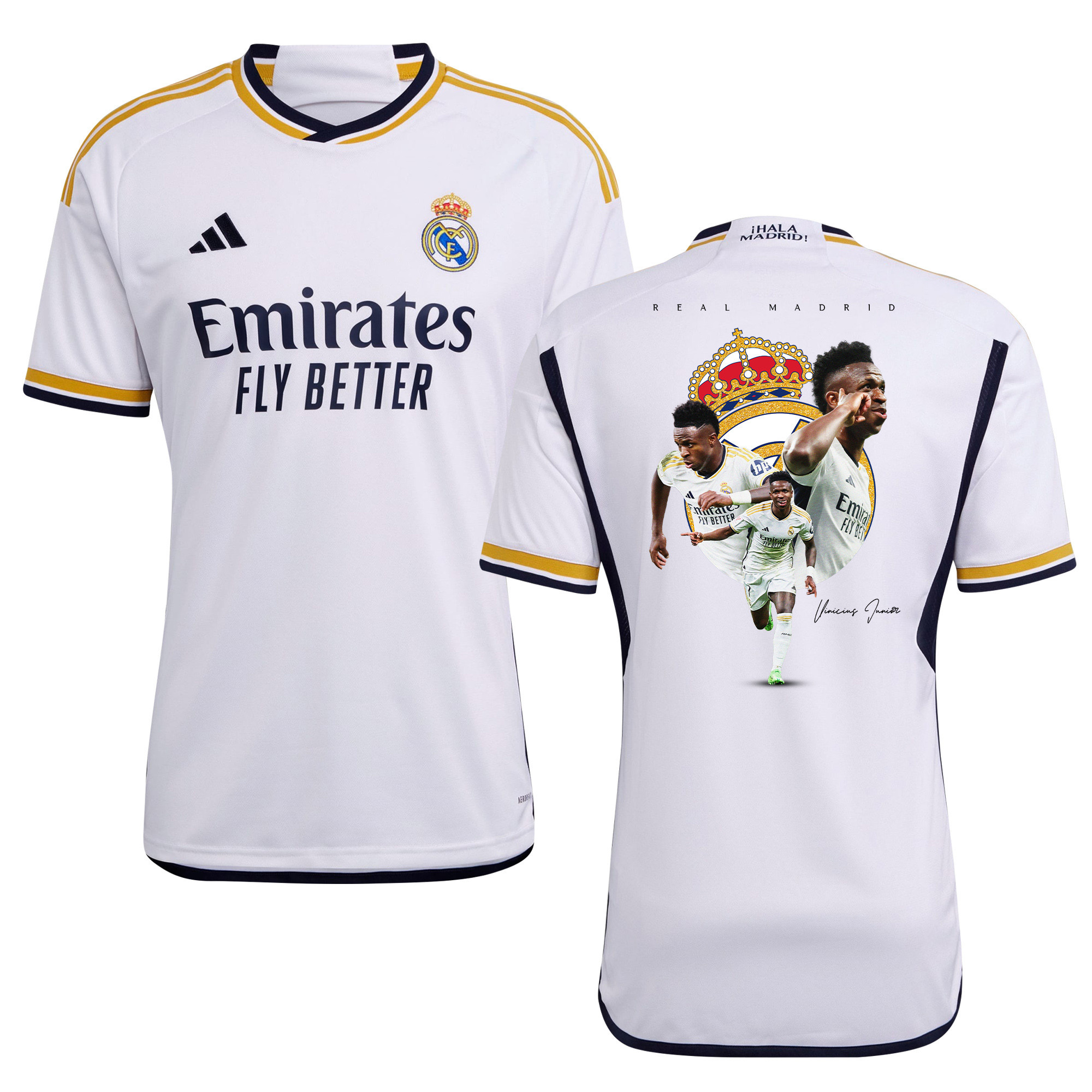 Vinicius Junior 7 Real Madrid 2023/24 Men Home Jersey – Best Moments