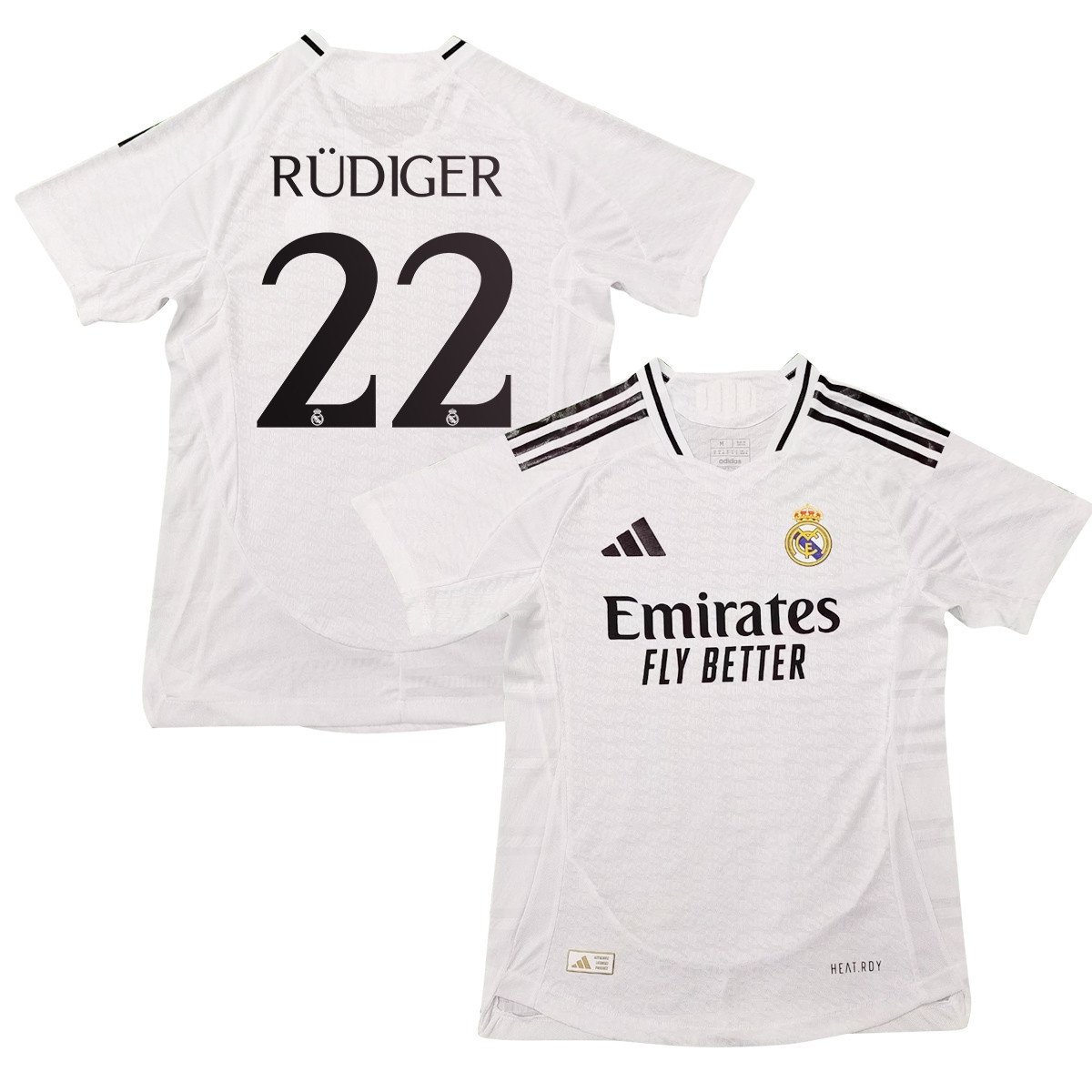 Antonio Rdiger 22 Real Madrid 2024/25 Home Jersey – Men, White