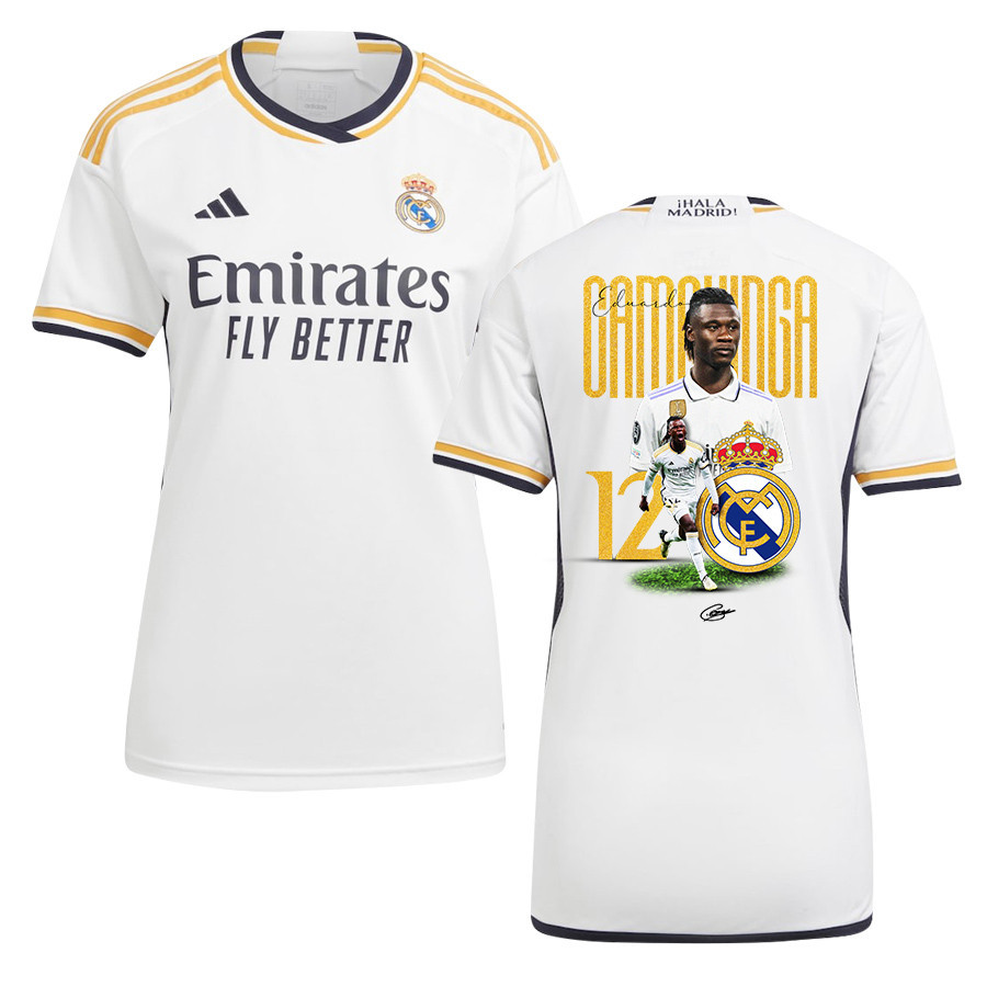 Eduardo Camavinga 12 Real Madrid 2023/24 Legacy Of A Legend Home Jersey – Women