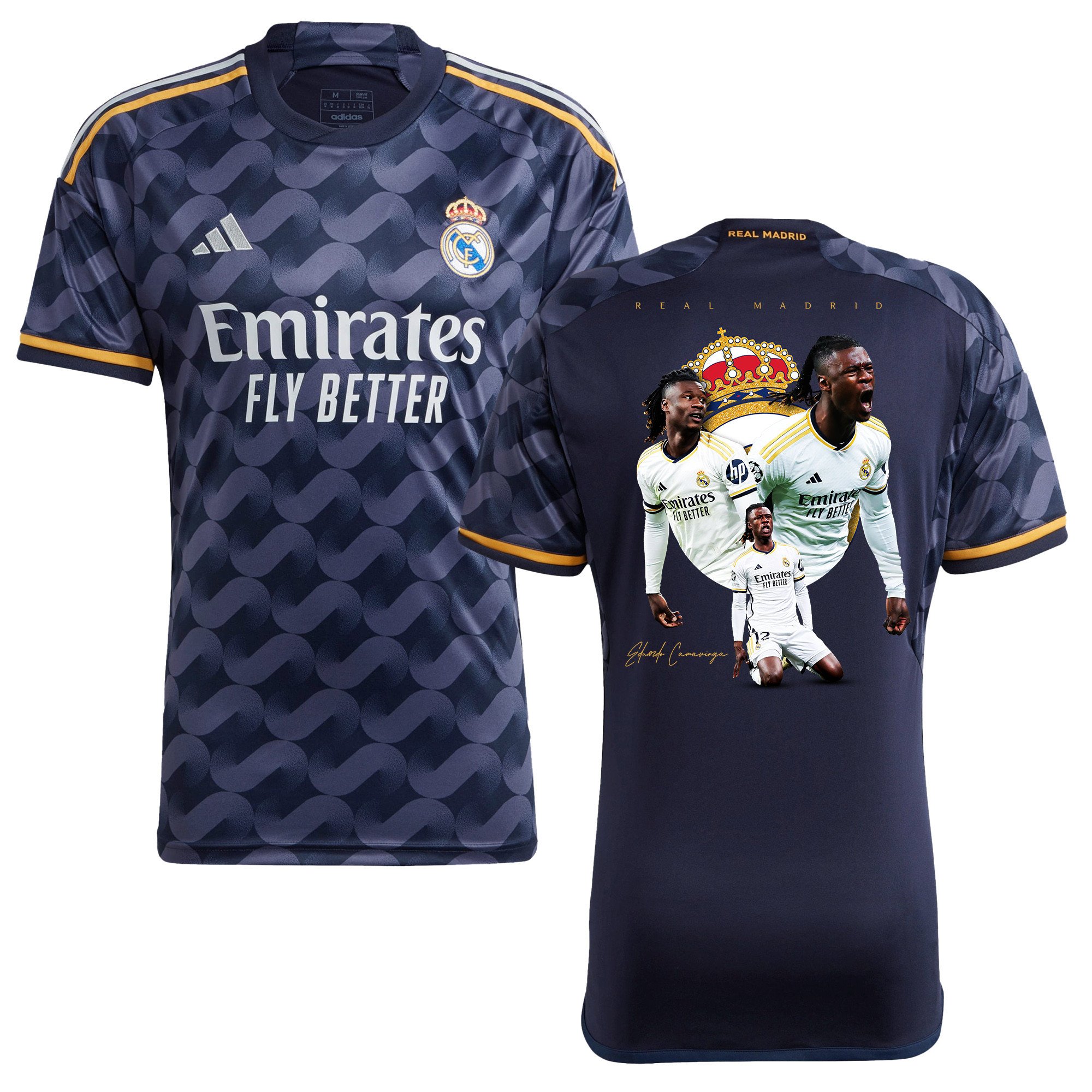 Eduardo Camavinga 12 Real Madrid 2023/24 Men Away Jersey – Best Moments