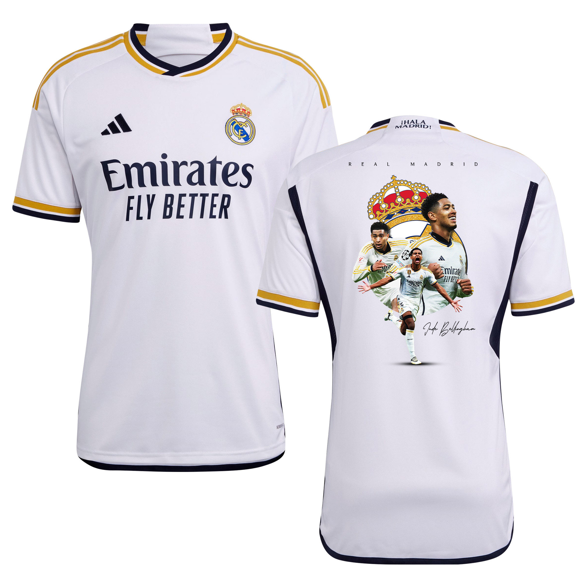 Jude Bellingham 5 Real Madrid 2023/24 Men Home Jersey – Best Moments