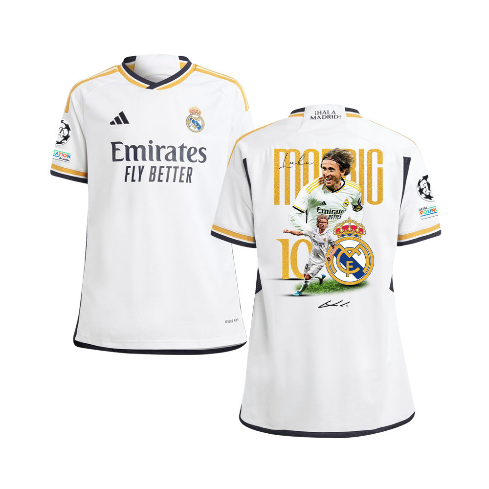 Luka Modric 10 Real Madrid 2023/24 UEFA 14 Times Champions Patch Home YOUTH Jersey – UEFA Patch