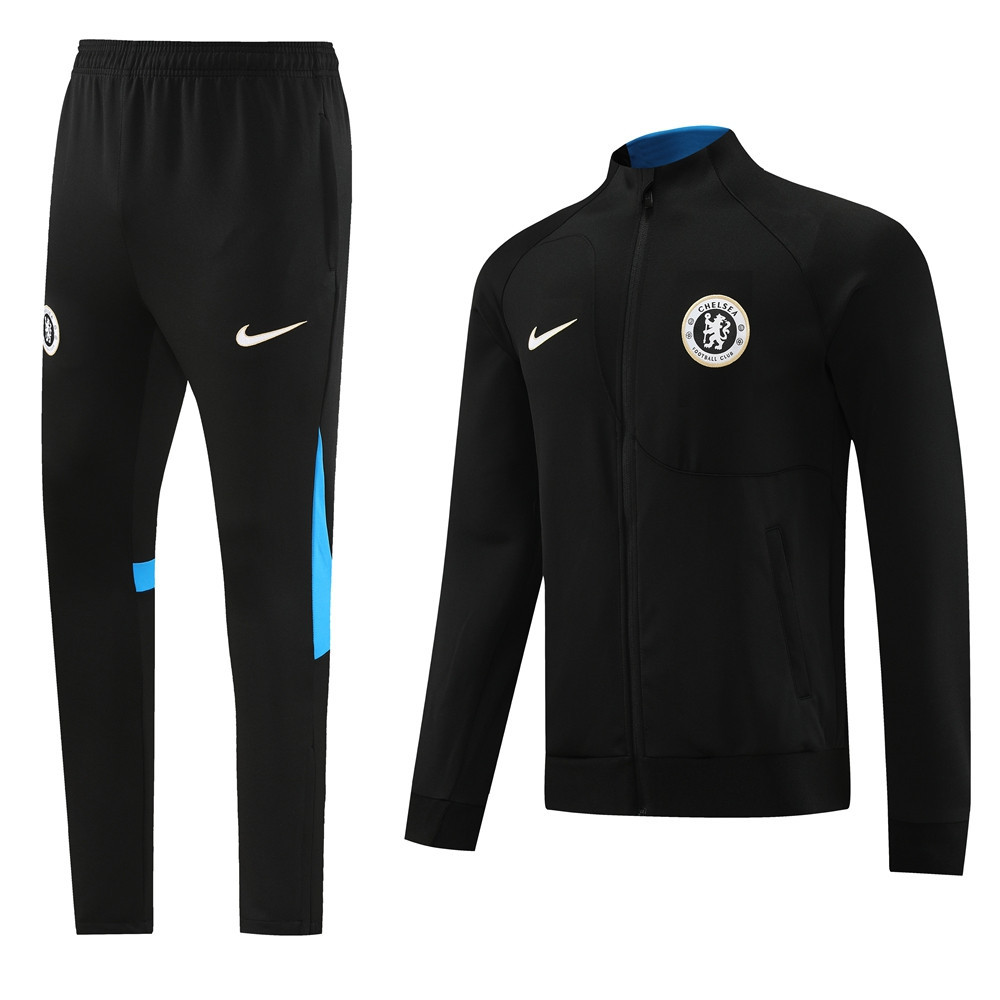 Chelsea Football Tracksuit/ Anthem Jacket 23/24 – Black/Blue