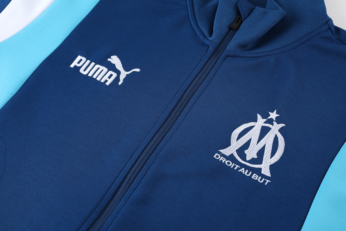 Olympique Marseille Football Tracksuit/ Anthem Jacket 23/24 – Royal Blue