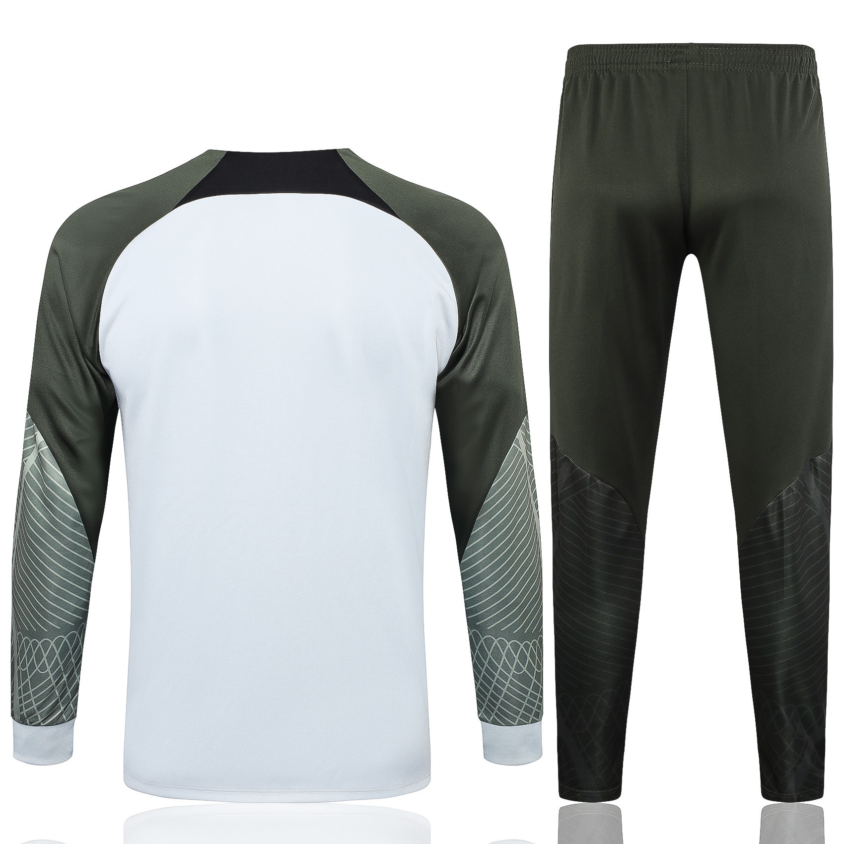 Barcelona Football Tracksuit/ Anthem Jacket 23/24 – Olive/White