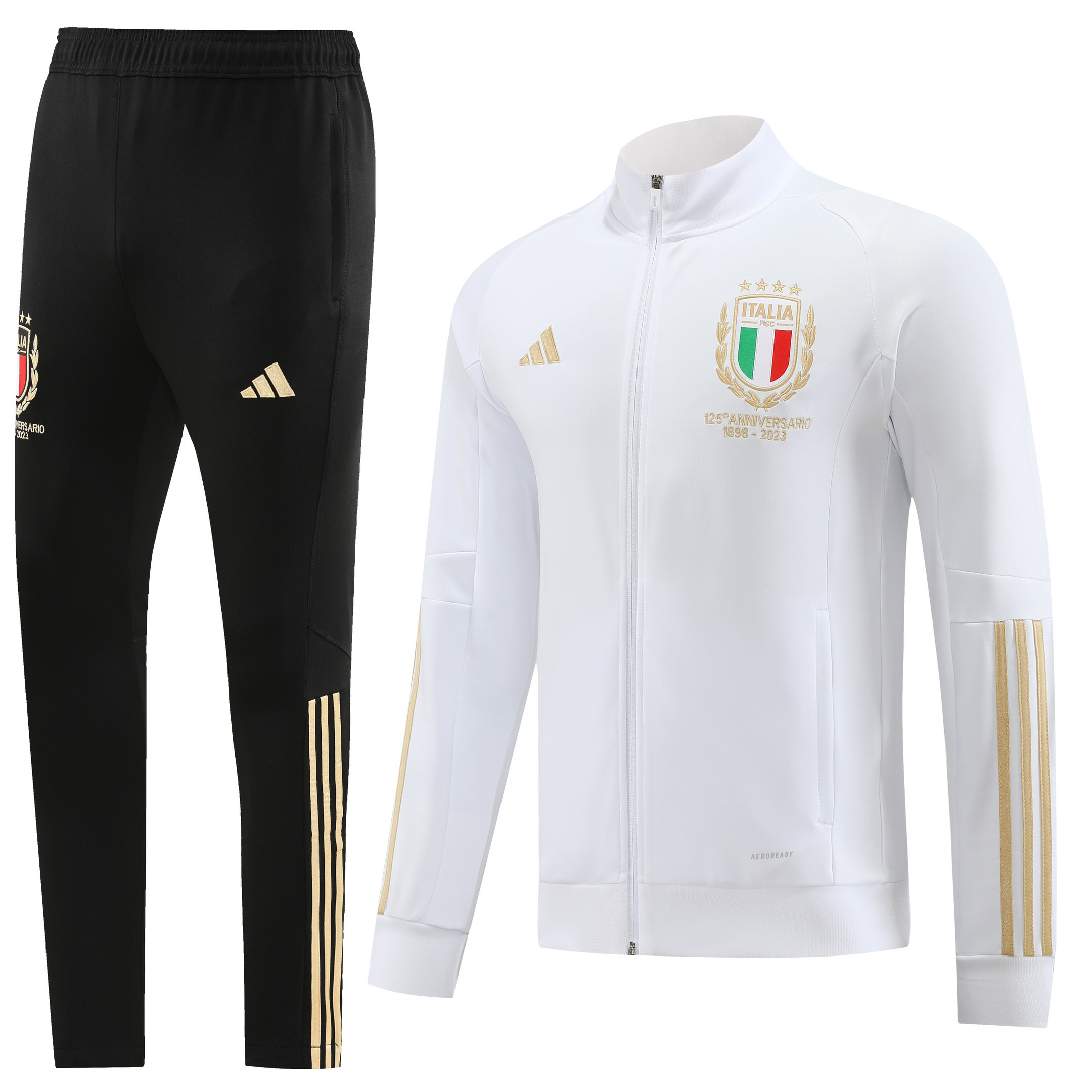 Italia Football Tracksuit/ Anthem Jacket 23/24 – Black/White