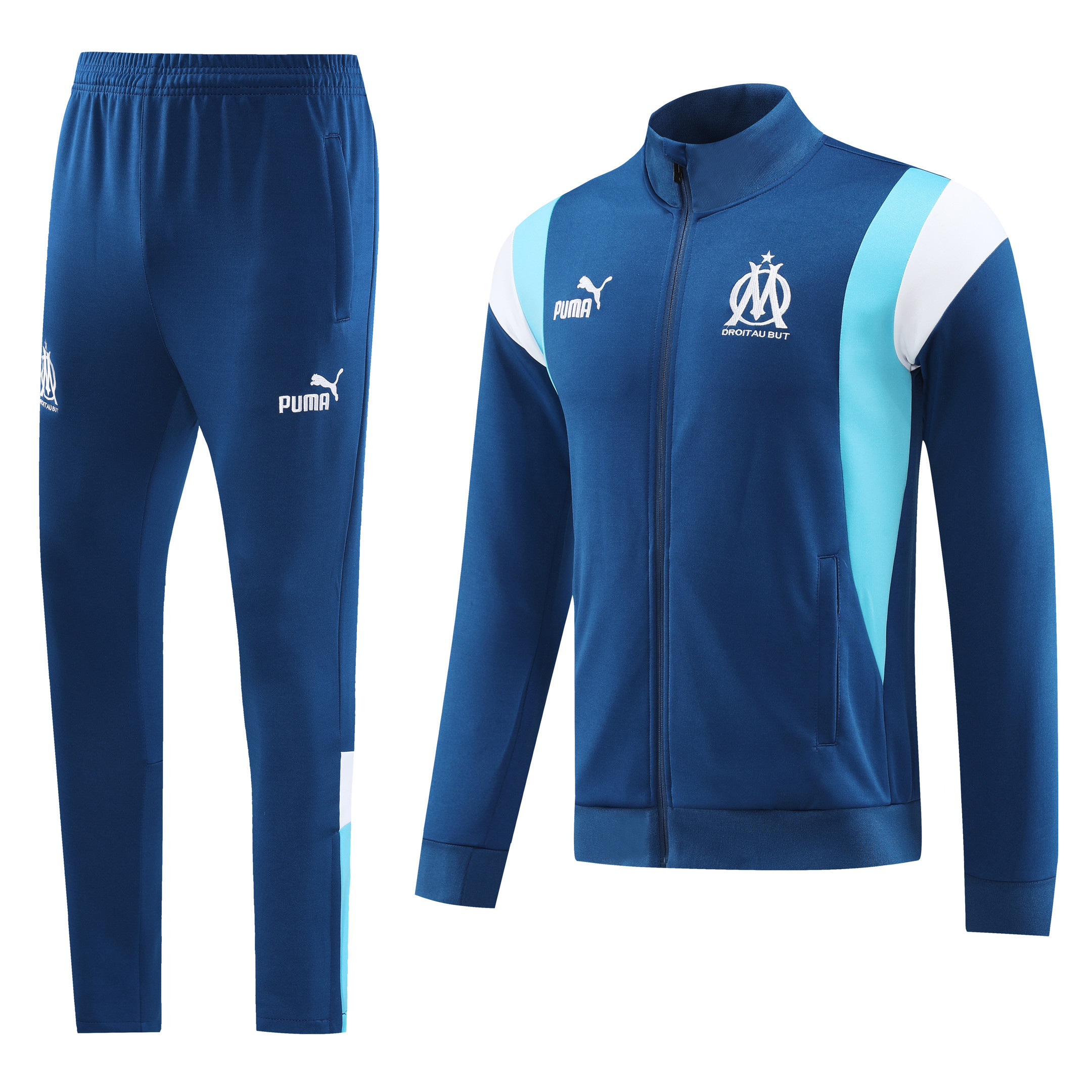 Olympique De Marseille Football Tracksuit/ Anthem Jacket 23/24 – Royal Blue