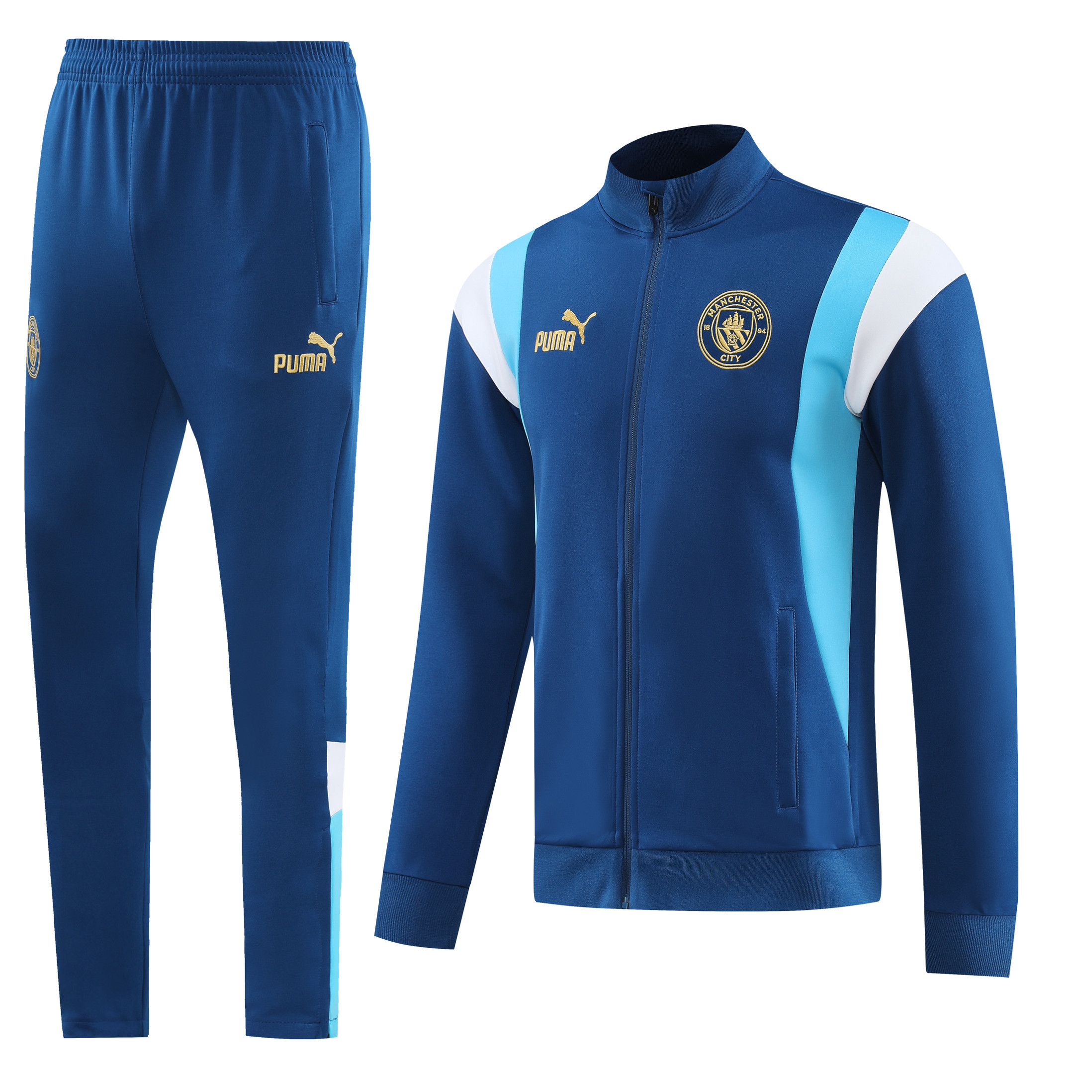 Manchester City Football Tracksuit/ Anthem Jacket 23/24 – Royal Blue