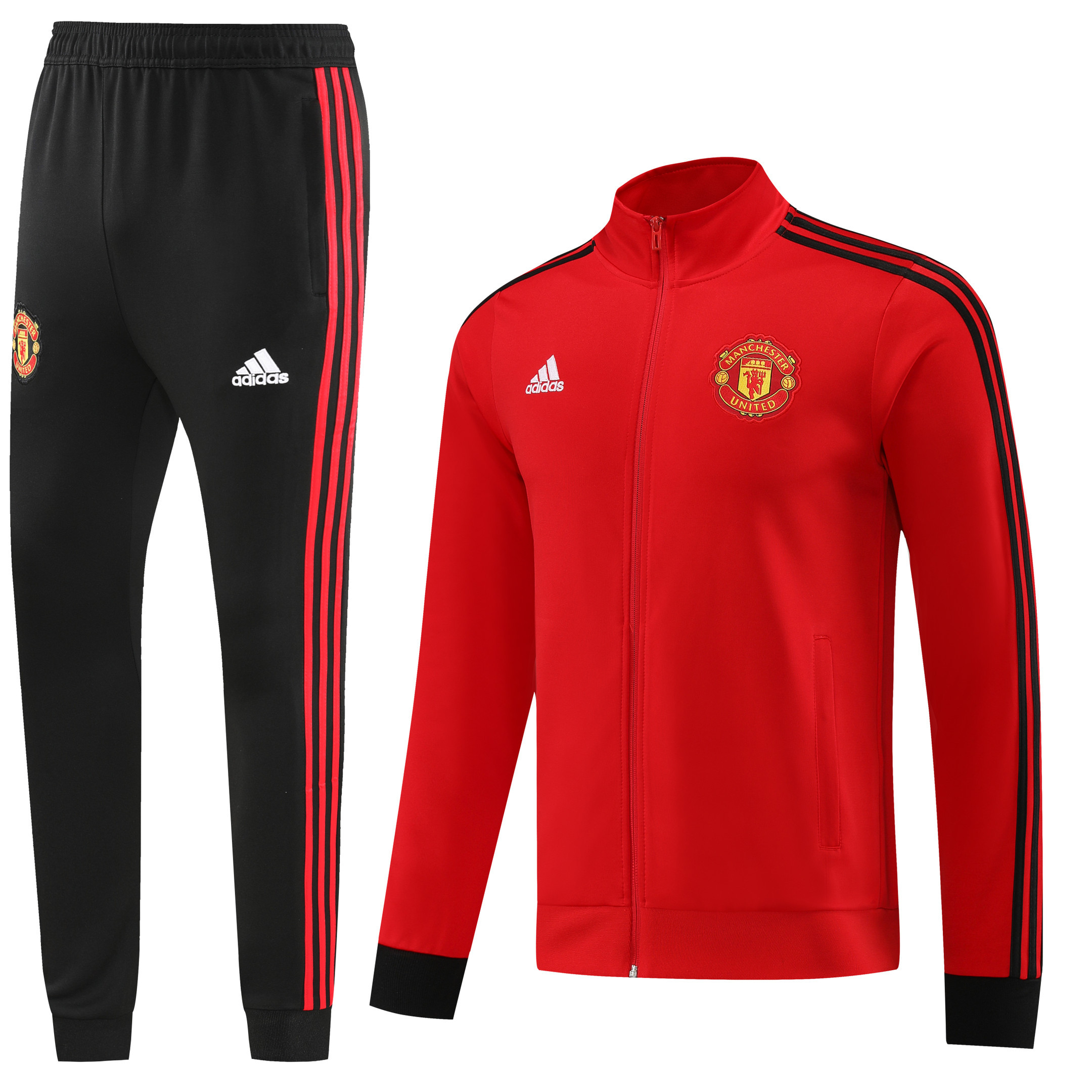 Manchester United Football Tracksuit/ Anthem Jacket 23/24 – Red Black