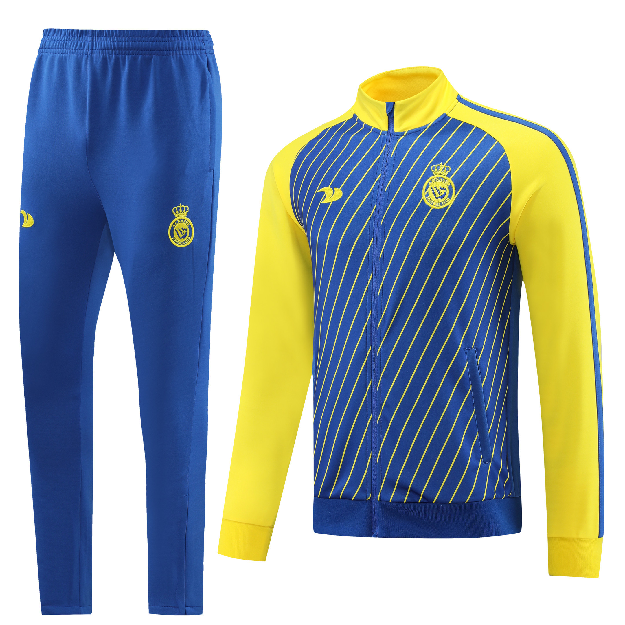Al-Nassr Football Tracksuit/ Anthem Jacket 23/24 – Blue Yellow