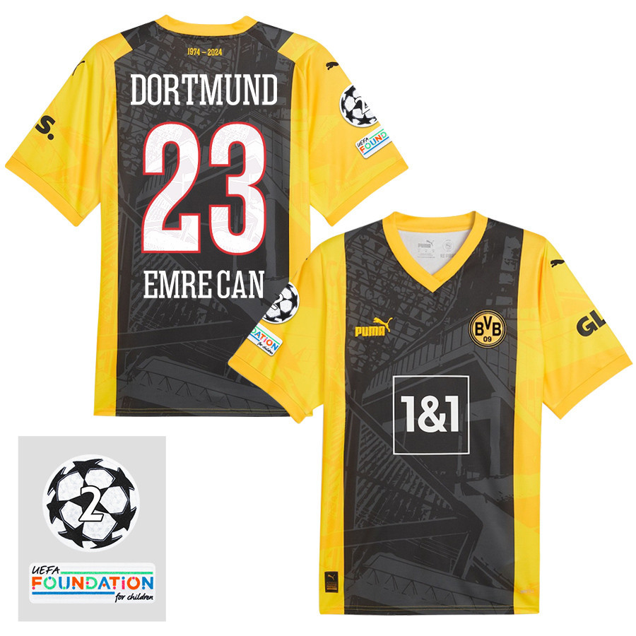Emre Can 23 Starball 2 Times Champions Borussia Dortmund 2024/25 UEFA Patch Special Edition Jersey – Men