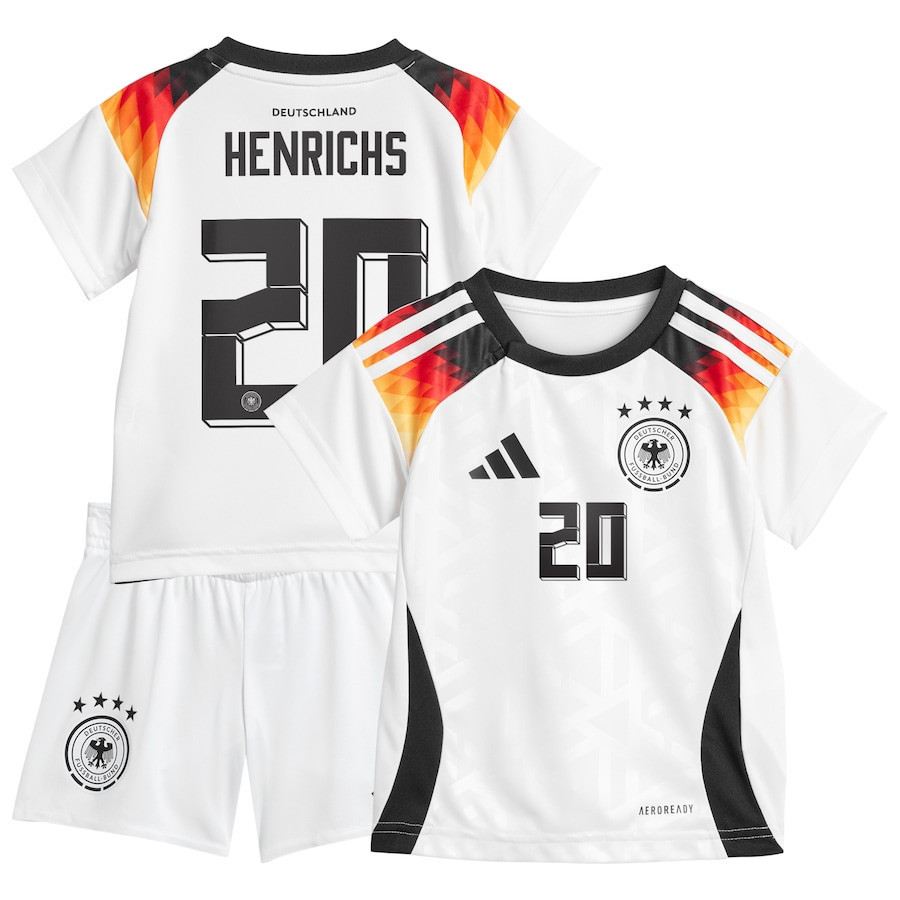 Benjamin Henrichs 20 Germany National Team 2024 Home YOUTH Kit Jersey – White